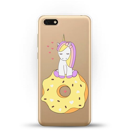 фото Силиконовый чехол единорог на пончике на honor 7s andy & paul