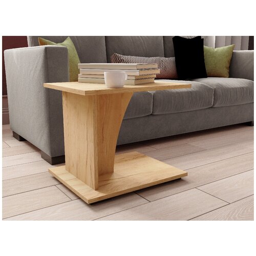 Стол журнальный СЖМ-3 дуб крафт золото