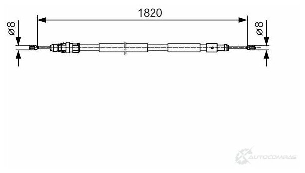 1987482116 BOSCH 1 987 482 116_трос ручника л.!\ Citroen Berlingo all 06.04>