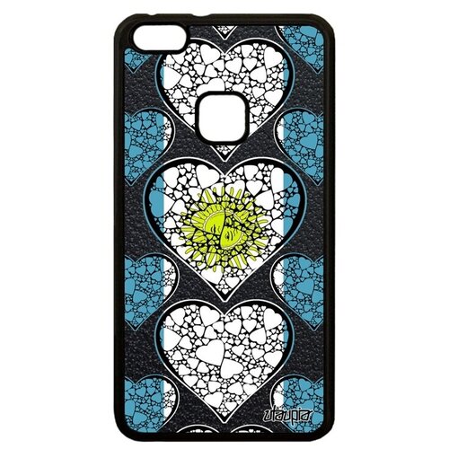 фото Противоударный чехол для телефона // huawei p10 lite // "флаг аргентины с сердцем" стиль патриот, utaupia, цветной