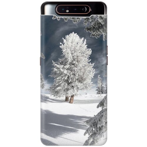 фото Силиконовый чехол на samsung galaxy a80 / a90 / самсунг а80 / а90 с принтом "заснеженные деревья gosso