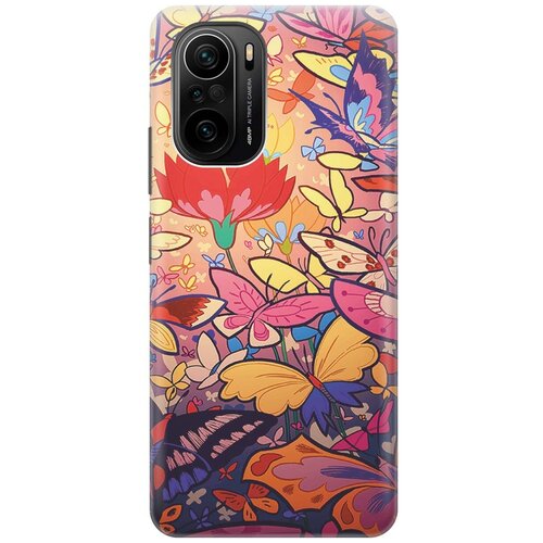 Чехол - накладка ArtColor для Xiaomi Poco F3 с принтом Красочный мир чехол накладка artcolor для xiaomi poco f3 с принтом совенок