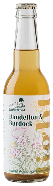 Натуральный лимонад Одуванчик и Лопух со стевией / Lemonardo Dandelion & Burdock Light, 330мл. - фотография № 1