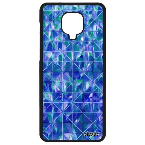 фото Яркий чехол на смартфон // xiaomi redmi note 9s // "плиточный мотив" мрамор текстура, utaupia, голубой