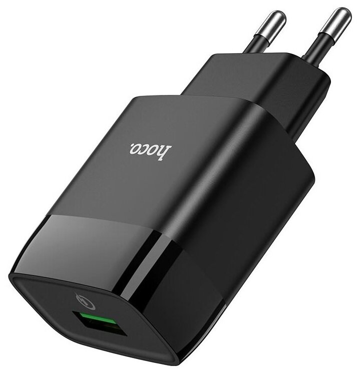 Сетевое зарядное устройство HOCO C72Q USB 3A/18W Micro USB + ДК черный