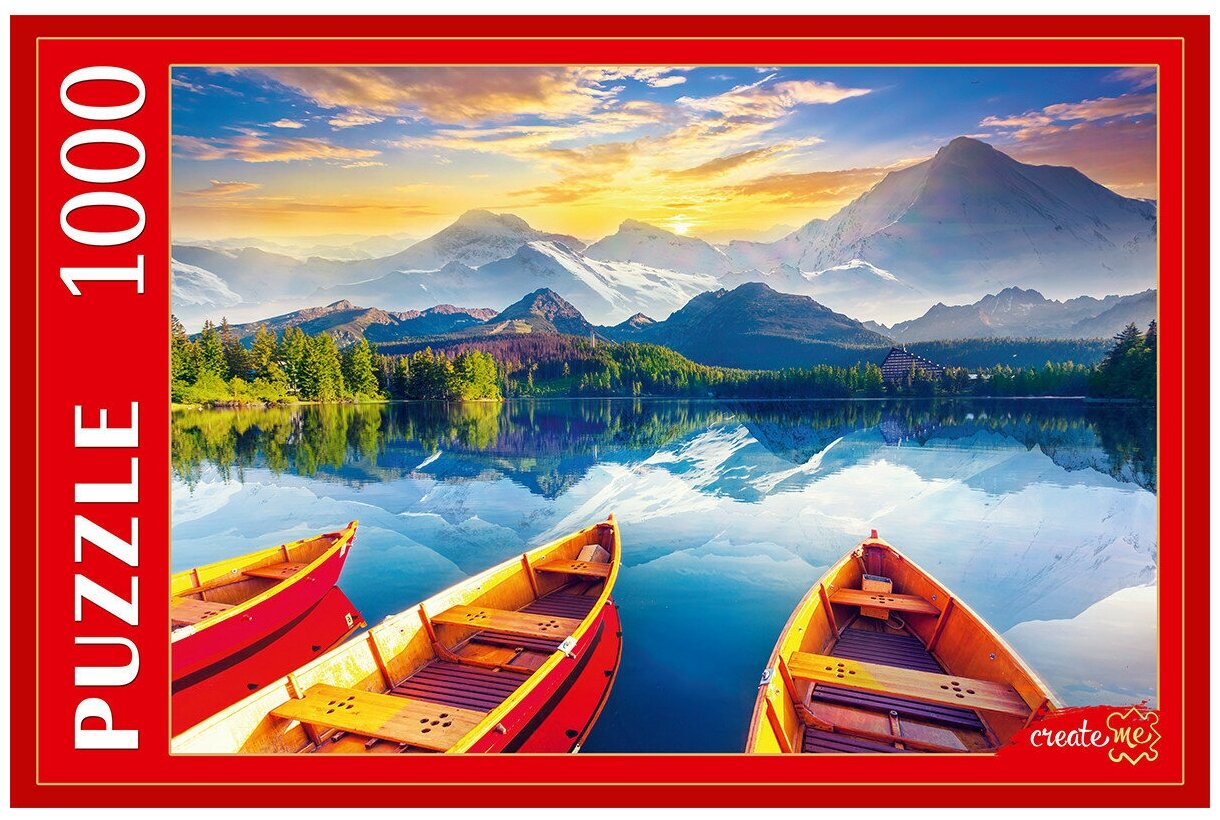 Пазл Рыжий кот Лодки на утреннем озере 1000 элементов ГИП1000-2010 16+