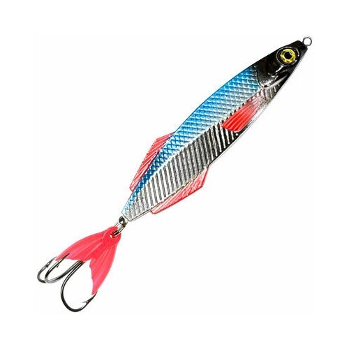 фото Блесна для рыбалки aqua ятаган 27,0 g, цвет 06 (серебро, синий металлик), 1 штука