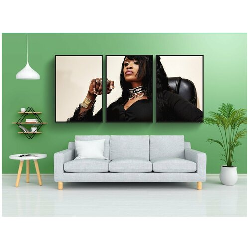 фото Набор модулных постеров для интерьера "модель, доминатрикс, доминирующий" 60x90 см. в тубусе, без рамки lotsprints