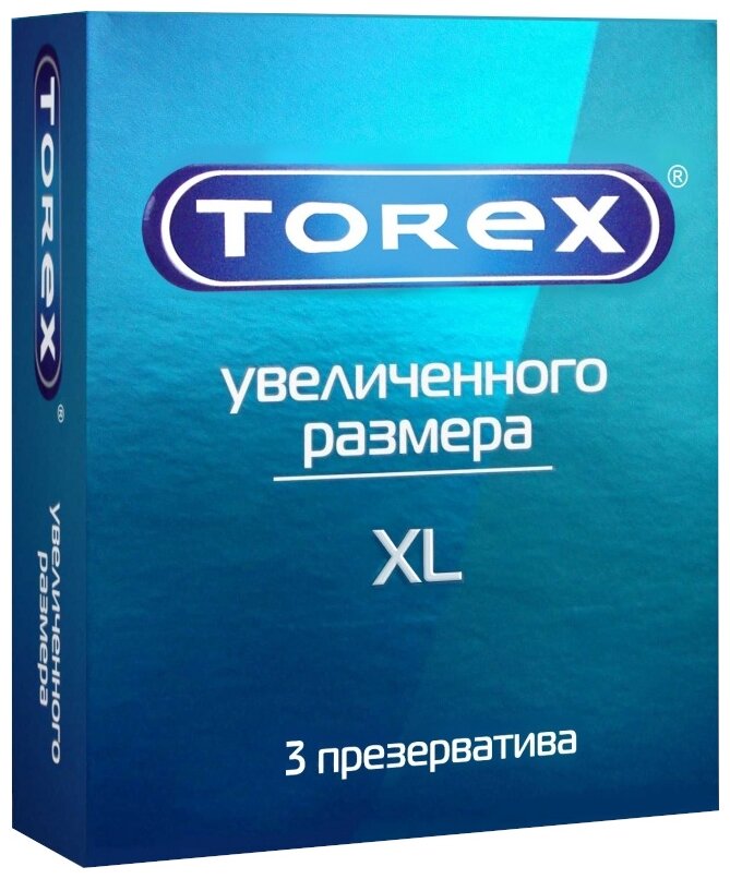 Презервативы увеличенного размера TOREX латекс, №3, 20 см