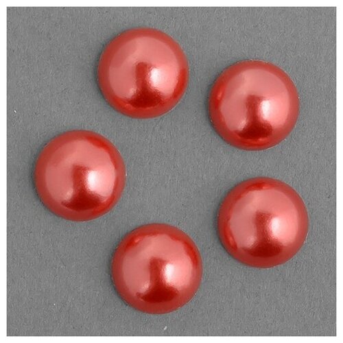 Полужемчужины TBY перламутр, круг, 10 мм, цвет 58, красный, 500 г (TBY.1910-58)