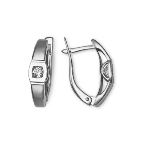 PLATINA jewelry Серьги из белого золота с бриллиантом 02-3820-00-101-1120-30