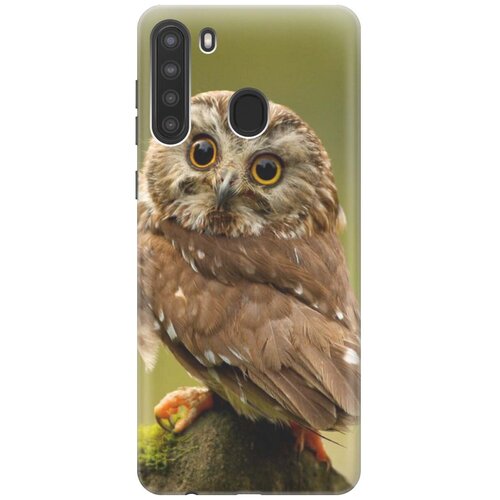фото Gosso ультратонкий силиконовый чехол-накладка для samsung galaxy a21 с принтом "сова на дереве"