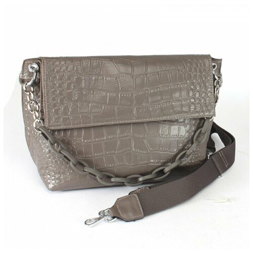 фото Сумка женская натуральная кожа gu 2033-7739-1, 1отд, плечевой ремень, капучино 241982 аделия