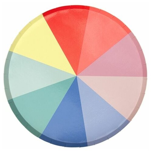 фото Тарелки "цветное колесо", маленькие meri meri