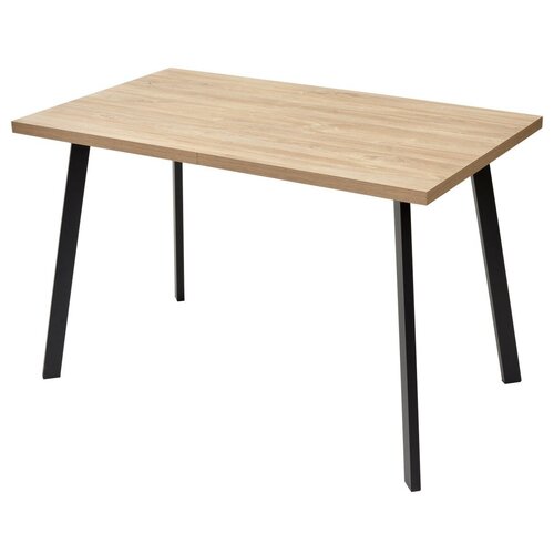 Стол ФИН 120 Дуб Канзас, черный каркас