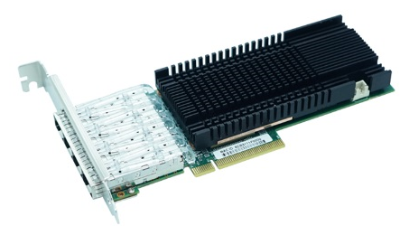 Сетевая карта LR-Link NIC PCIe x8, 4 x 10G SFP+, Intel 82599ES chipset (FH+LP)