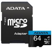 Карта памяти Adata Premier microSDXC 64Gb UHS-I U1 V10 A1 + ADP (85/25 Mb/s)