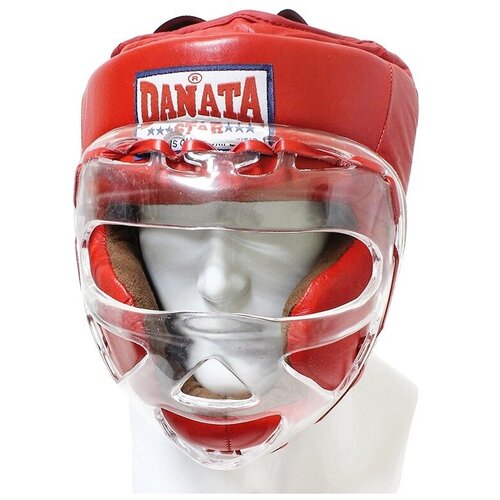 фото Шлем danata с прозрачной маской красный, m danata star