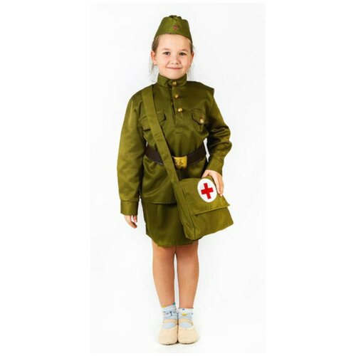 Военная форма Санитарка Люкс 3-5 лет, 104-116см бока с детская военная форма сержант люкс рост 104 116 см 2714