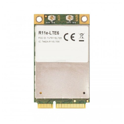 mikrotik r11e lte6 2g 3g 4g lte радиокарта minipci e 2x u fl bands 1 2 3 5 7 8 12 17 20 25 26 38 39 40 41n LTE-модем MikroTik OEM (R11e-LTE6)