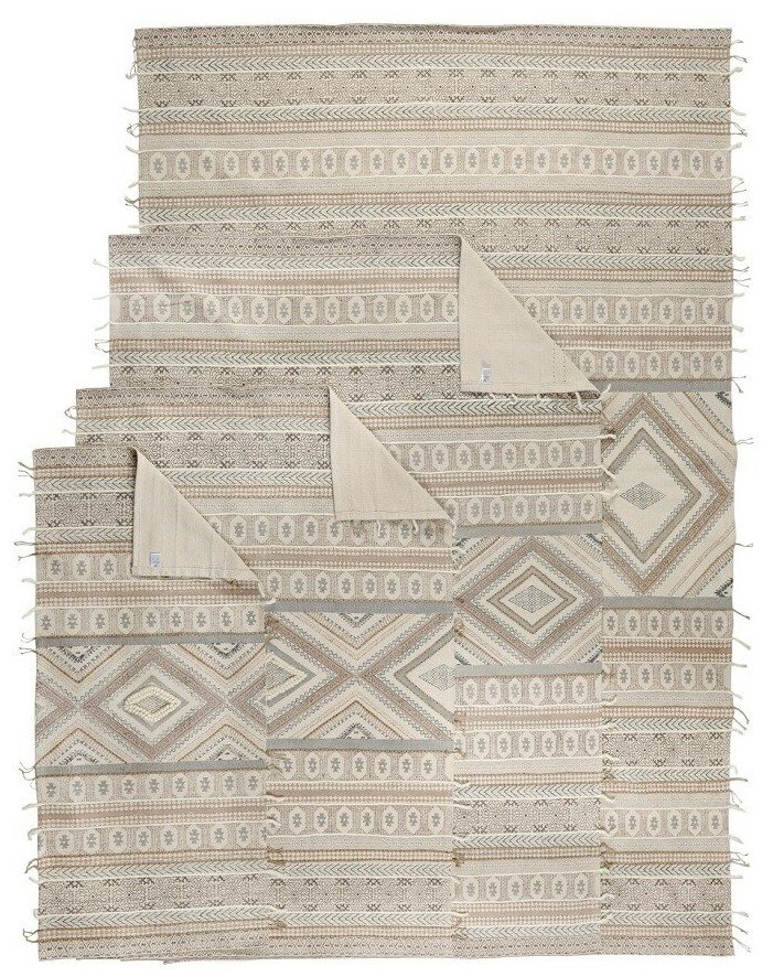 Ковер из хлопка Tkano, шерсти и джута с геометрическим орнаментом из коллекции Ethnic, 120х180 см (TK20-DR0011) - фотография № 8