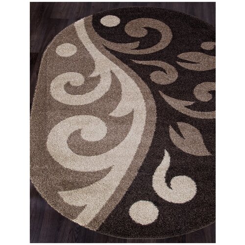 Ковер PLATINUM - Овал Коричневый, Современный, Ковер антискользящий на пол, в гостиную, спальню, в ассортименте, Турция, Бельгия, Россия (80 см. на 150 см.)