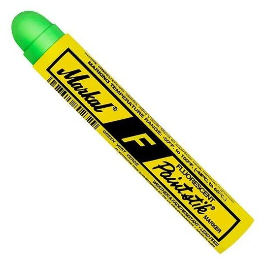 Флуоресцентный маркер паста /мелок/ Markal F Paintstik флуо. Зеленый