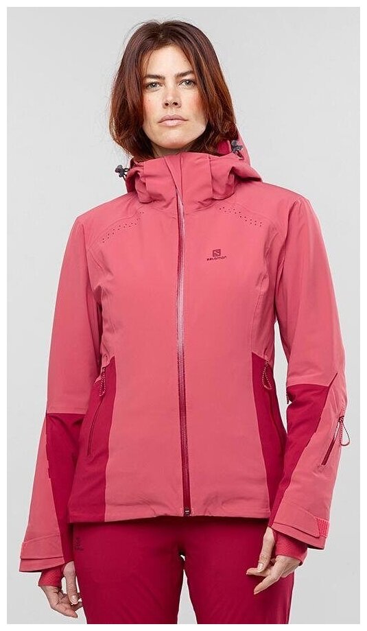 Куртка горнолыжная SALOMON 2019-20 Icecrystal jkt w Garnet Rose/Rio Red (US:XS) 