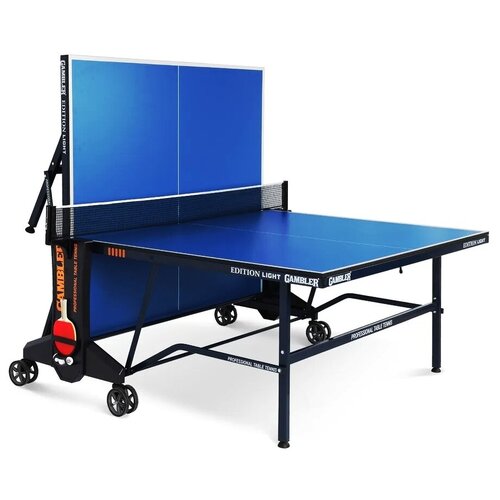 Стол теннисный GAMBLER Edition light Indoor профессиональный, для помещений, с встроенной сеткой