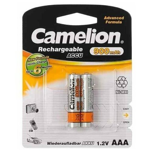 Батарейка аккумуляторная никель-металлогидридная Camelion AAA 900mAh/2BL 2 штуки