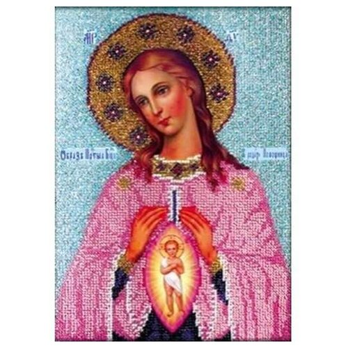 Набор вышивки бисером Богородица Помощница в родах, 18x26 см, Вышиваем бисером