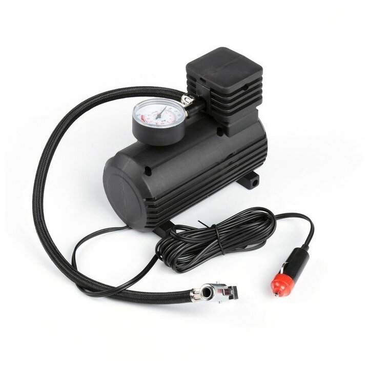 фото Компрессор автомобильный TORSO, 15 л/мин, провод 260 см, шланг 45 см, чёрный