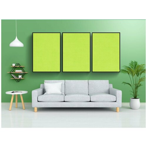 фото Набор модулных постеров для интерьера "зеленый, бумага, ремесло" 60x90 см. в тубусе, без рамки lotsprints