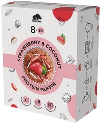 PRIMEBAR Смесь для выпечки Protein Muffin со вкусом Клубника и кокос, 0.4 кг