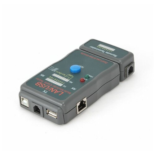 LAN тестер Cablexpert NCT-2, 100/1000 Base-TX, для UTP, STP, RJ-11, USB-кабеля тестер cablexpert nct 1 для rj 45 rg 58 lan