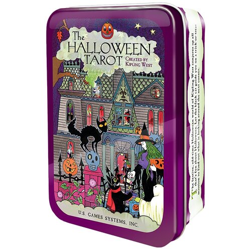 Карты Таро Halloween Tarot In a Tin US Games / Таро Хэллоуина Мини инверсивное таро в металлической коробочке inversion tarot in tin