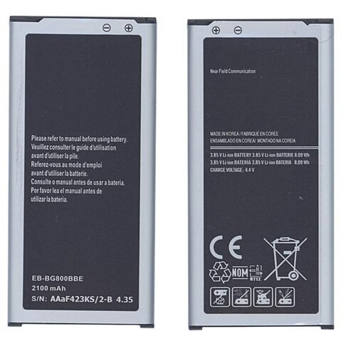 Аккумуляторная батарея BG-BG800BBE для Samsung Galaxy S5 Mini SM-G800F/SM-G800H/SM-G800Y original samsung battery eb bg800bbe eb bg800cbe for samsung galaxy s5 mini sm g800f g870a g870w genuine s5mini with nfc 2100mah