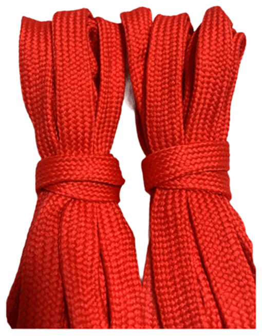Шнурки красные плоские 100см (2 пары) - фотография № 2