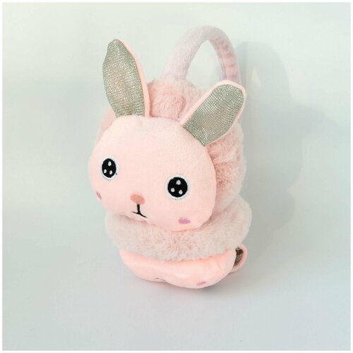 Наушники зимние утеплённые розовые с зайчиком 1 шт 30500₽