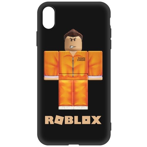 Чехол-накладка Krutoff Soft Case Roblox-Заключенный для Apple iPhone Xs Max черный