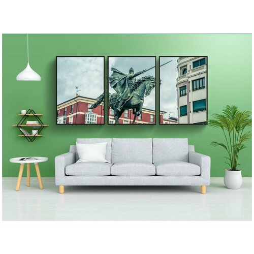 фото Набор модулных постеров для интерьера "эль сид, эль-мио-сид, бургос" 60x90 см. в тубусе, без рамки lotsprints