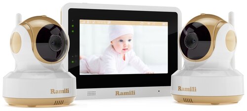 Видеоняня Ramili Baby RV1500X2, белый/золотистый