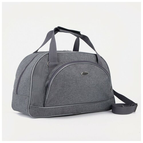 фото Сумка спортивная, отдел на молнии, наружный карман, длинный ремень, цвет серый gorodok