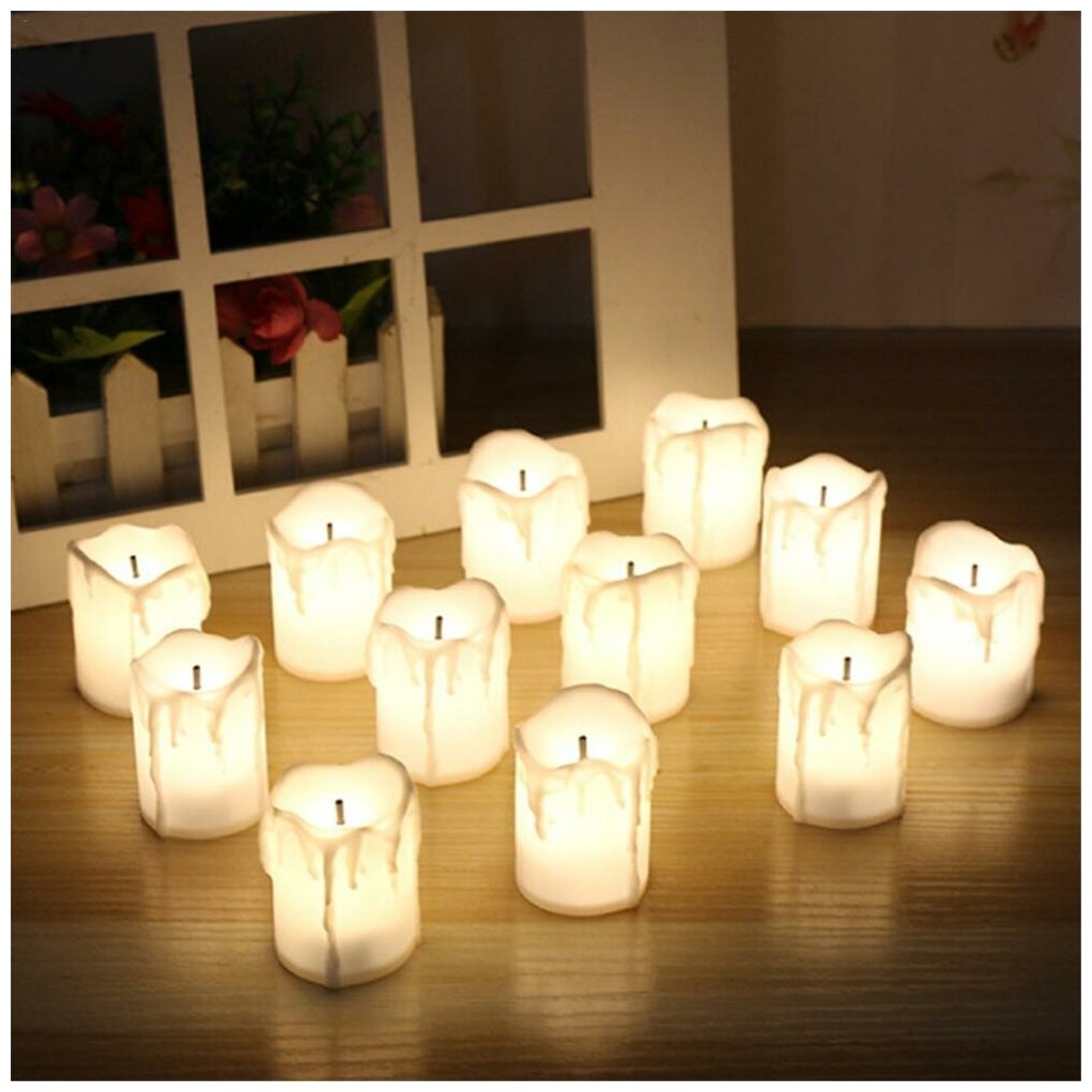 Комплект из 8 светодиодных электронных свечей / новогодние свечи LED .