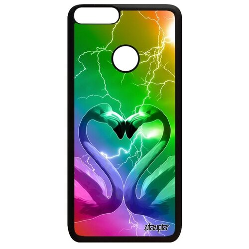 фото Чехол на мобильный // huawei p smart 2018 // "фламинго" сердце розовый, utaupia, цветной