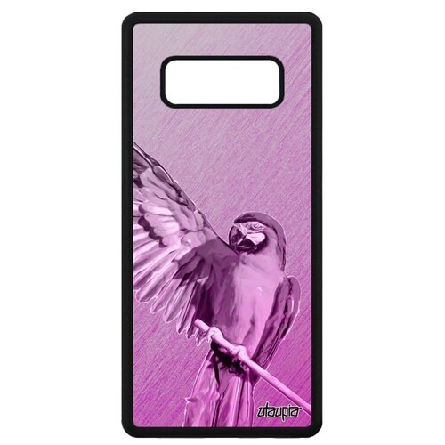 фото Защитный чехол на смартфон // samsung galaxy note 8 // "попугай" говорящий попугайчики, utaupia, розовый