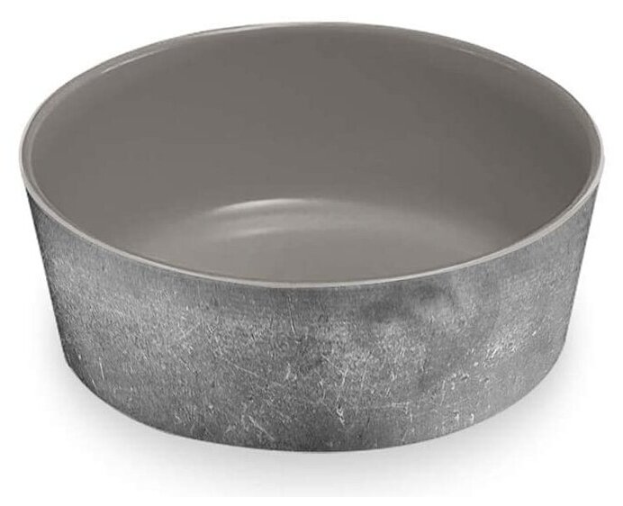 TARHONG Миска для животных "Gallery Pewter", серый камень, 15.3х15.3х5.6см (700мл) - фотография № 2