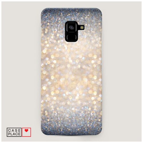 фото Чехол пластиковый samsung galaxy a8 plus 2018 мерцание рисунок case place