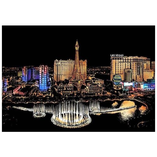 Скретч-картина Raduga Las Vegas America 30x40 см