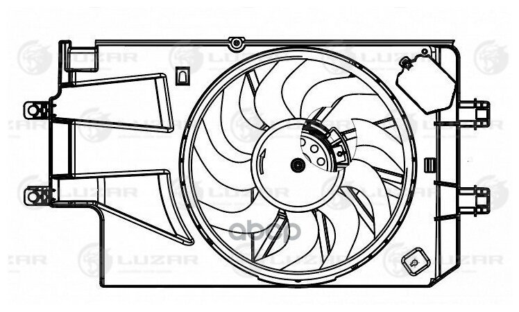 Электродвигатель охлаждения ВАЗ-2190, Калина 2 без А/С тип KDAC с крыльчаткой (LUZAR) - фото №5
